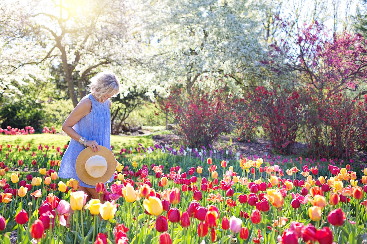 Garten künstlerische Gestaltung Tulpen Sich bei der Gärtnerei künstlerisch und kreativ ausleben