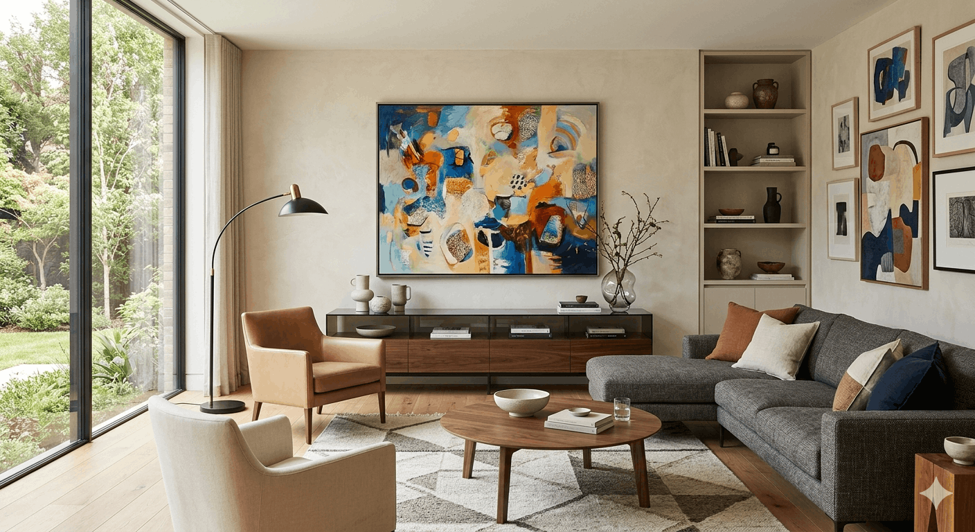 Gemälde Wohnzimmer Ideen modern 2026 – So gestalten Sie Ihre Wände stilvoll