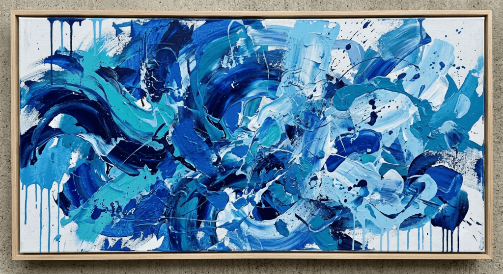 Acryl Gemälde abstrakt blau malen Ideen 2026 – Inspiration für moderne abstrakte Kunst