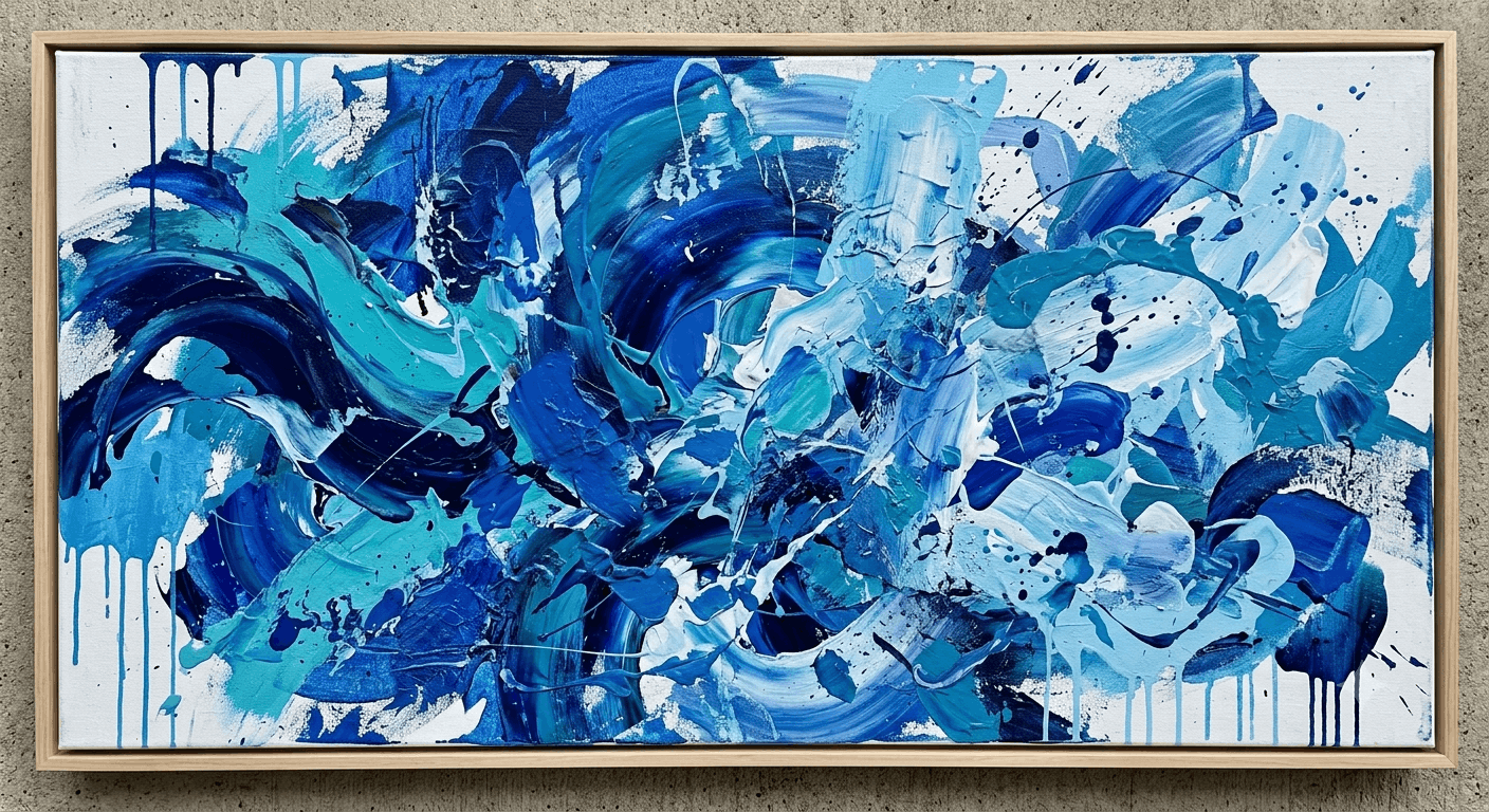 Acryl Gemälde abstrakt blau malen Ideen 2026 – Inspiration für moderne abstrakte Kunst