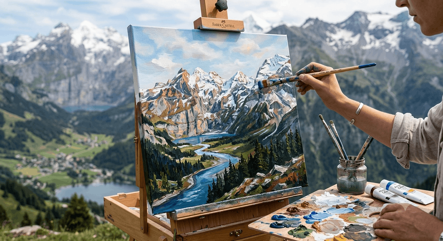 Acrylgemälde Berge malen Ideen 2026 – Inspiration, Technik und moderne Ansätze