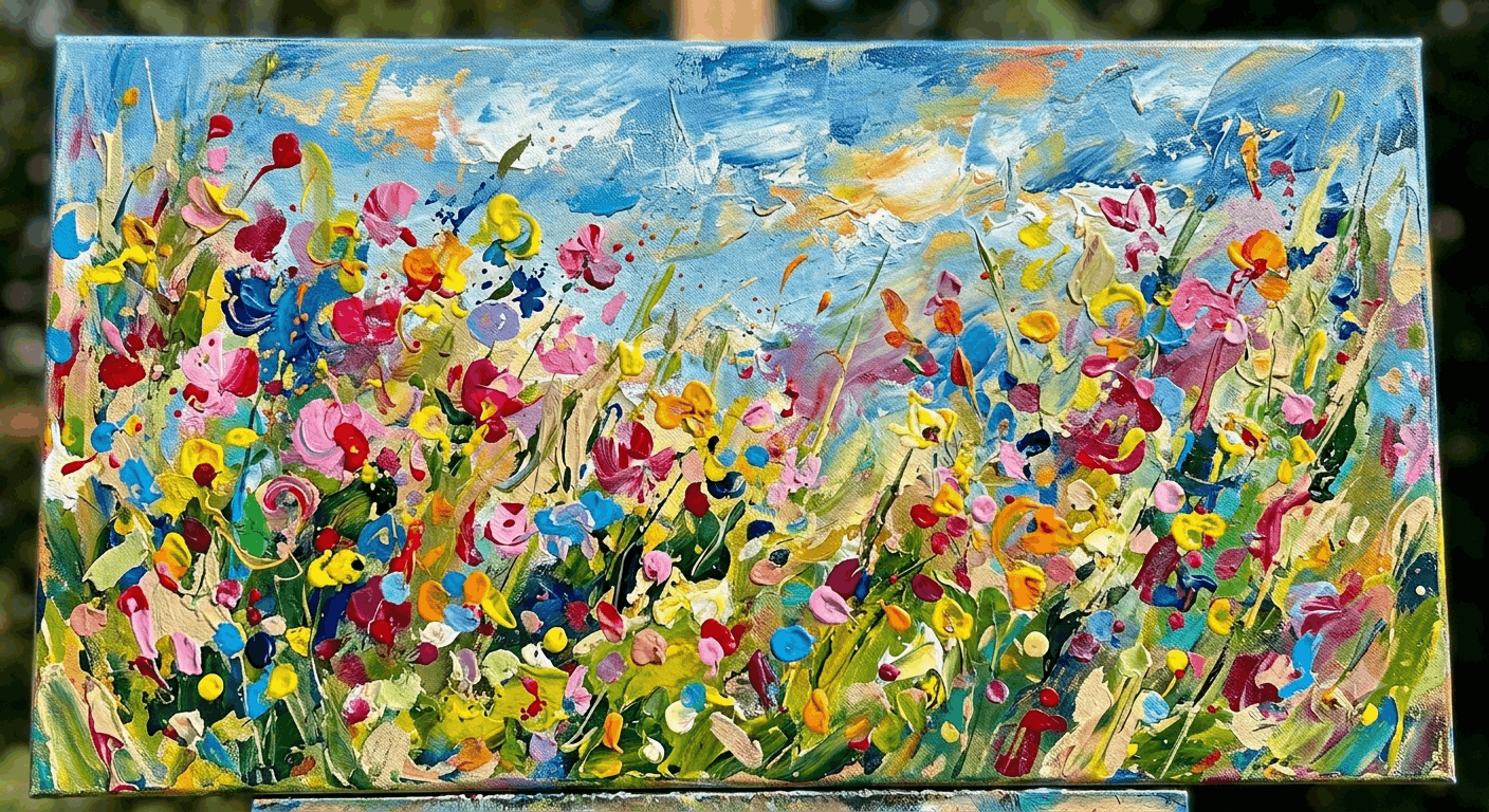 Blumenwiese Acryl abstrakt malen 2026 Kreative Ideen und einfache Schritt-für-Schritt-Anleitung